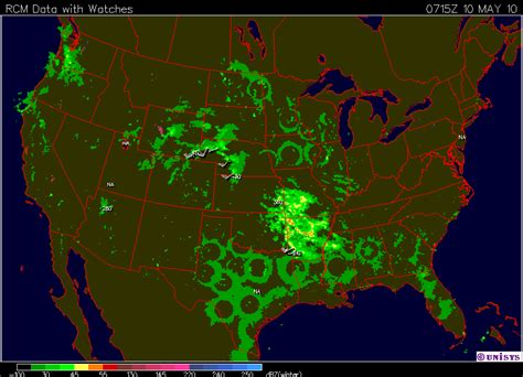 Strange Radar Rings now appear on United States Weather Radar