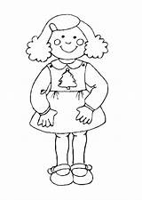 Girl Standing Coloring Page Pages sketch template