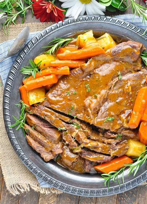 Classic Pot Roast (Oven or Slow Cooker) - The Seasoned Mom