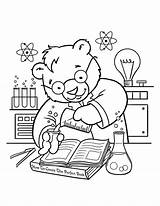 Science Experiment Coloring Page sketch template