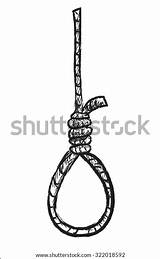 Noose Knot Drawing Sketch Coloring Page sketch template