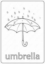 Umbrella Coloring Page Free Pages sketch template
