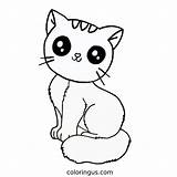 Cat Coloring Pages Free Printable PDF sketch template