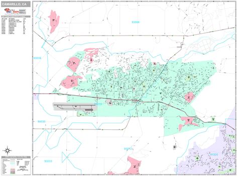 Camarillo California Wall Map (Premium Style) by MarketMAPS - MapSales