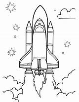 Space shuttle coloring Page sketch template