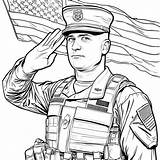 Soldier Saluting coloring page Lulu Pages sketch template
