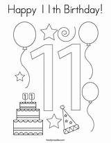 11 Birthdays sketch template