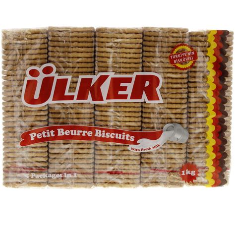 Ulker Petit Beurre Biscuits & Confectionery 5 Packages In 1 1000Gm ...
