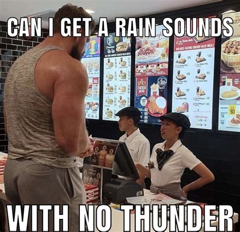 CAN I GET A RAIN SOUNDS WITH NO THUNDER - iFunny