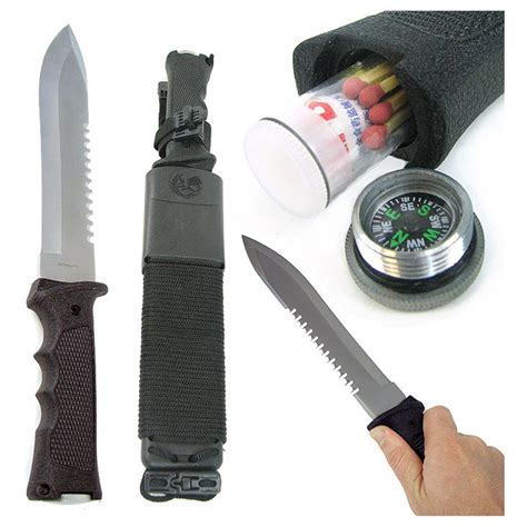 Whetstone™ 14" Heavy Duty Survival Knife with Hidden Survival Kit - 423659, Tactical Knives at ...