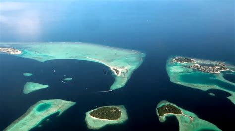 Maldives Islands and resorts - View from Sky / Aerial View - YouTube