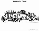 Car Carrier Coloring Pages sketch template