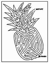 Delicious Pineapple Maze  Pattern coloring Pages Coloring sketch template