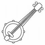 Banjo Template Coloring Pages Sketch Coloring Page sketch template