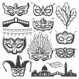 Masquerade Mask Line Drawing sketch template