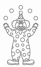 Juggling Clown Coloring Page Sketch sketch template