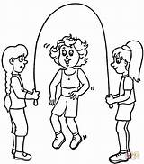 Children Jump Rope Coloring Page  Free Printable Coloring Pages sketch template