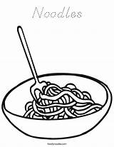 Noodles Coloring Page  DNealian Twisty Noodle sketch template