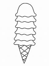 Ice Cream Cone Coloring Page Printable sketch template