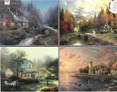 Thomas Kinkade 4-in-1 Pack III, 500 Pieces, Ceaco | Puzzle Warehouse