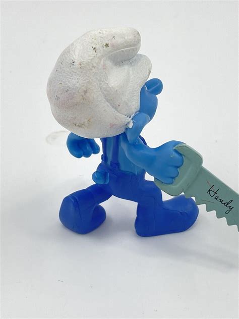 McDonald’s-2011 Handy Smurf Happy Meal PVC 3 Inch Blue Smurf Action ...