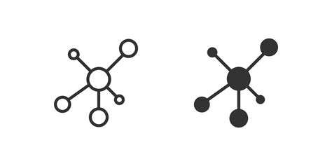 Hub network connection line vector icon on white background 2581966 ...