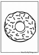 Donut Coloring Page sketch template