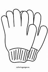Wool gloves  Coloring Page sketch template