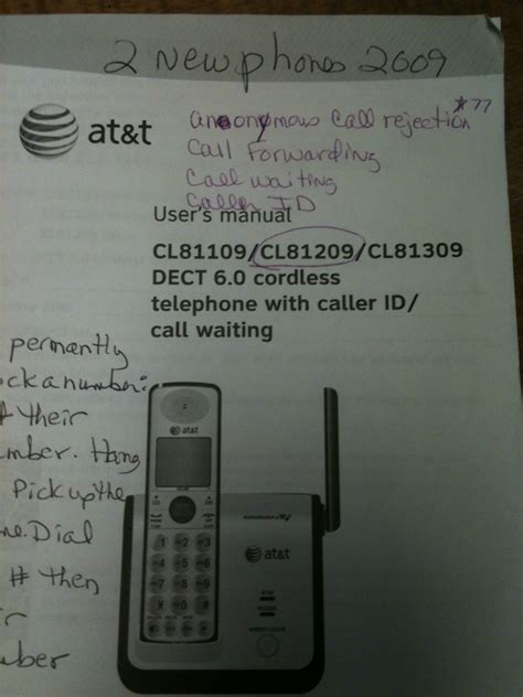 At&t Cordless Phones Manual