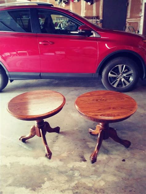 2 solid oak end tables for Sale in Bakersfield, CA - OfferUp | Oak end ...