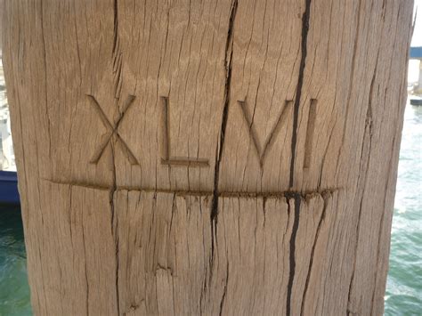 Roman numerals on the bridge piles | Sam Wilson | Flickr