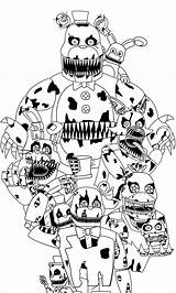 Five Nights At Freddy 4 Nightmare Coloring Pages sketch template