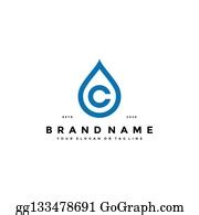 570 Letter C Water Drop Logo Design Clip Art | Royalty Free - GoGraph