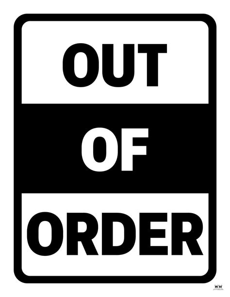 Out Of Order Signs - 25 FREE Printable Signs | Printabulls