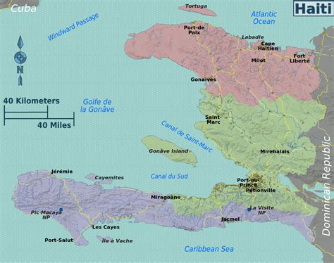 Map of Haiti (Overview Map/Regions) : Worldofmaps.net - online Maps and Travel Information