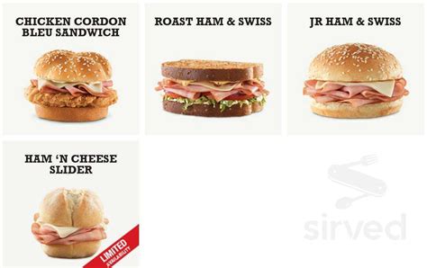 Arby's menu in Spruce Grove, Alberta, Canada