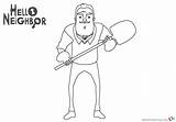 Hello Neighbor Coloring Pages  Free Printable sketch template