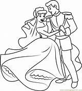Cinderella And Prince Charming Dancing Coloring Pages sketch template