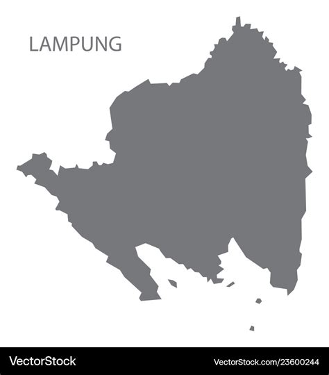 Lampung indonesia map grey Royalty Free Vector Image