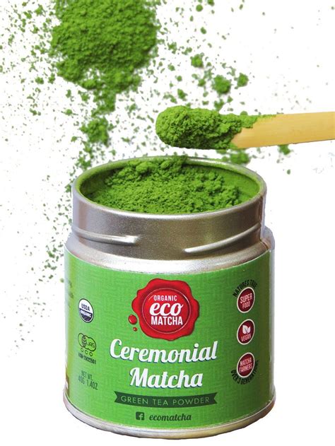 Ceremonial Grade Matcha Green Tea Powder 40g - USDA Certified Organic ...