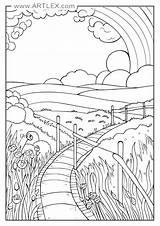 9 Of The Best Landscape Coloring Pages Free  Printable – Artlex sketch template