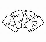 Deck Playing Cards Coloring Pages sketch template