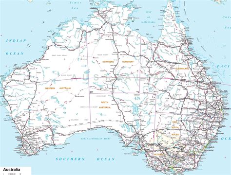 Städten Australiens Landkarte Australien Landkarte mit Städten (Australien und Neuseeland ...