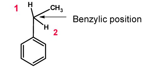 The number of benzylic hydrogen atoms in the ethylbenzene is:A) 3B) 5C) 2D) 7