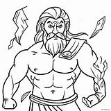 Zeus With Thunderbolt Coloring Page 6607 5383 sketch template