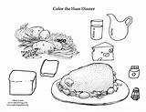 Ham Coloring Page sketch template