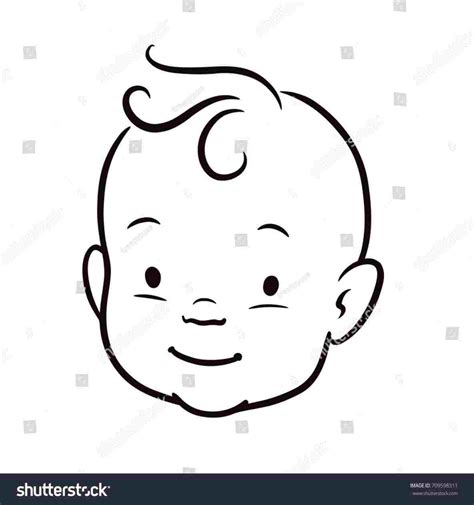 Simple Baby Face Drawing | Free download on ClipArtMag