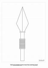 Spear Coloring Speer Template Pages Printable Kleurplaat Drawings  sketch template