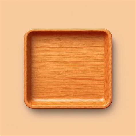 Premium Photo | Empty wooden tray on beige background