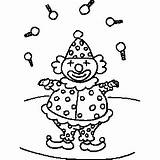 Clown Juggling Coloring Sheet sketch template